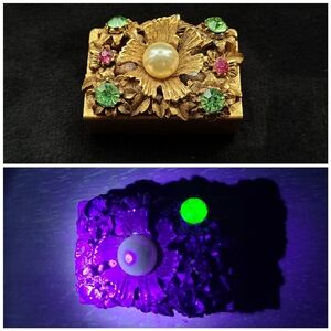 Uranium Glass Vintage Matchbox